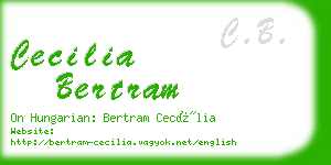 cecilia bertram business card